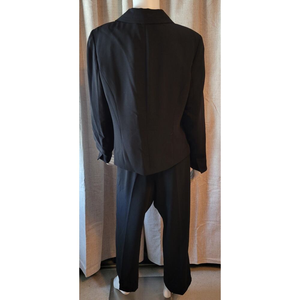 Pendleton Pant Suit Solid Black 1 Button Blazer A… - image 4